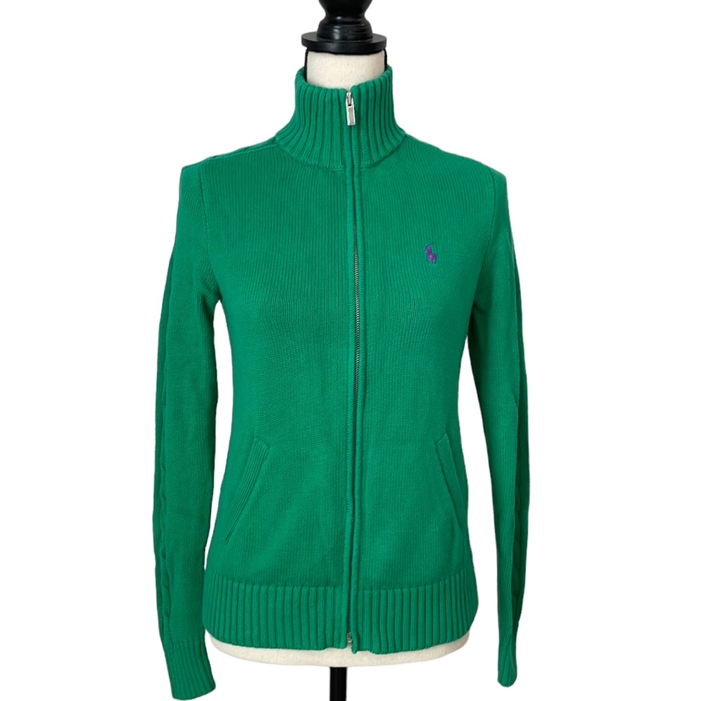 Ralph Lauren Sport Full Zip Knit Jacket SZ Med
100% cotton